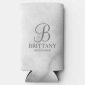 Elegante Personalisierte Monogram Bridesmaid Seltz Selters Dosenkühler (Vorderseite)