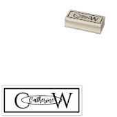 Elegante Personalisierte Monogramm-Gummi-Briefmark Gummistempel (Stempel)