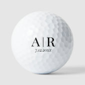 Elegante personalisierte Monogramm-Initialen und D Golfball (Vorderseite)