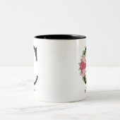 Elegante Personalisierte Monogramm-Kaffeemaschine Zweifarbige Tasse (Mittel)