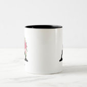 Elegante Personalisierte Monogramm-Kaffeepause Tas Zweifarbige Tasse (Mittel)