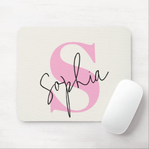 Elegante Personalisierte Monogramm-Maus-Pad Mousepad