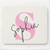 Elegante Personalisierte Monogramm-Maus-Pad Mousepad (Vorne)