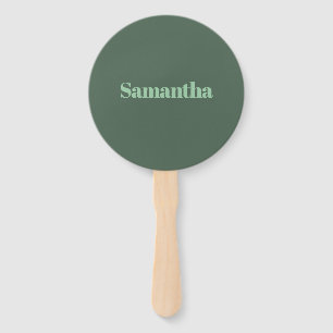 Elegante personalisierte Namens-Typografie |salbei Fächer