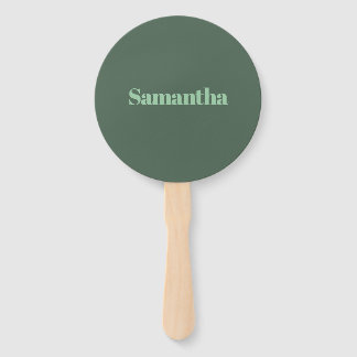 Elegante personalisierte Namens-Typografie |salbei Fächer
