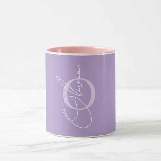 Elegante Personalisierte Namensinitialen Tasse (Zentrum)