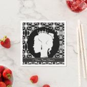 Elegante Personalisierte Prinzessin Silhouette Nap Serviette (Beispiel)