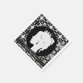 Elegante Personalisierte Prinzessin Silhouette Nap Serviette (Ecke)