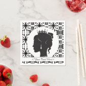 Elegante Personalisierte Prinzessin Silhouette Nap Serviette (Beispiel)