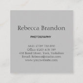 Elegante personalisierte quadratische visitenkarte (Rückseite)