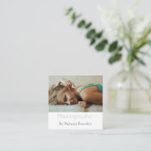 Elegante personalisierte quadratische visitenkarte (Stehend Vorderseite)