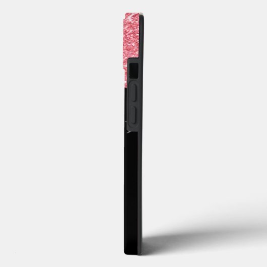 Elegante Personalisierte rosa Glitzern Case-Mate iPhone Hülle (Rückseite / Links)