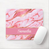 Elegante Personalisierte Rosa- und Goldfolie Mousepad (Mit Mouse)