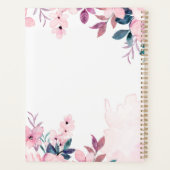 Elegante Personalisierte Rosa- und Lilatöne Planer (Rückseite)