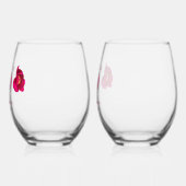 Elegante Personalisierte Rose 60 Jahre Jubiläumsge Weinglas Ohne Stiel (Links)