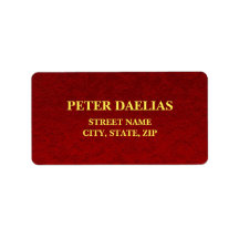 Elegante Personalisierte Rot- und Goldadresse