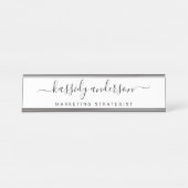 Elegante, Personalisierte Schriftzeichen Schreibtischnamensplakette (Vorderseite )