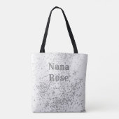 Elegante Personalisierte Silver Confetti-Tasche Tasche (Rückseite)