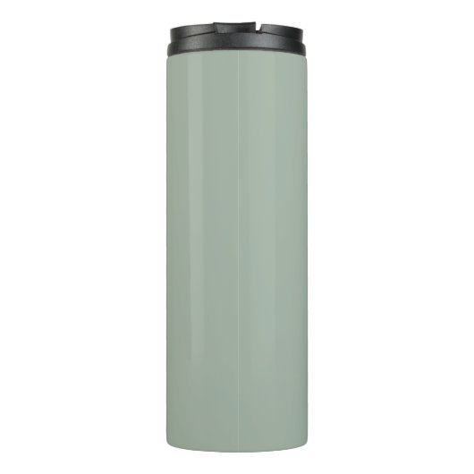 Elegante Personalisierte Skriptname Sage Green Tra Thermosbecher (Rückseite)