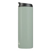 Elegante Personalisierte Skriptname Sage Green Tra Thermosbecher (Nach rechts gedreht)