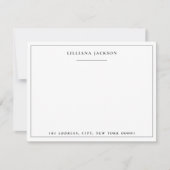 Elegante Personalisierte Stationery Mitteilungskarte (Vorderseite)
