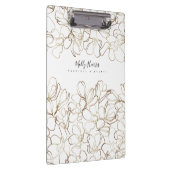 Elegante Personalisierte Tafel mit Blumen Klemmbrett (Rechts)