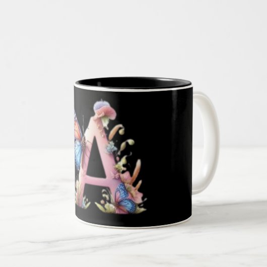 Elegante personalisierte Umarmung mit der Touch de Zweifarbige Tasse (VorderseiteRechts)