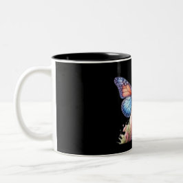 Elegante personalisierte Umarmung mit der Touch de Zweifarbige Tasse