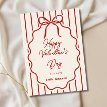 Elegante personalisierte Valentinstag-Grußkarte