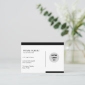 ELEGANTE, PERSONALISIERTE VISITENKARTE (Stehend Vorderseite)