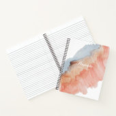 Elegante personalisierte Weibchenweiche Aquarell Notizblock (Innenseite)