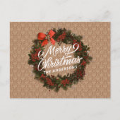 Elegante Personalisierte Weihnachten | Postkarte (Vorderseite)