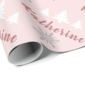 Elegante Personalisierte Weihnachten Schneeflocken Geschenkpapier (Rolleneckpunkt)