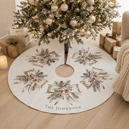 Elegante personalisierte Weihnachtsbaumdecke