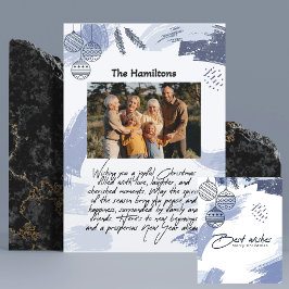 Elegante Personalisierte Weihnachtsfotokarte Feiertagskarte