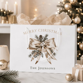 Elegante personalisierte Weihnachtsgeschenktasche Große Geschenktüte
