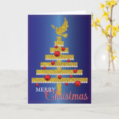 Elegante Personalisierte Weihnachtskarte Karte (Gelbe Blume)