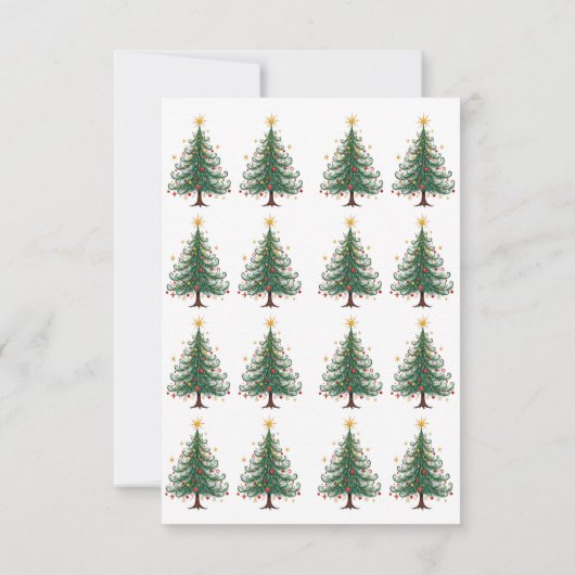 Elegante Personalisierte Weihnachtskarte RSVP Karte (Rückseite)