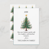 Elegante Personalisierte Weihnachtskarte RSVP Karte (Vorne/Hinten)