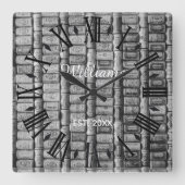 Elegante Personalisierte Wine Cork Quadratische Wanduhr (Vorderseite)