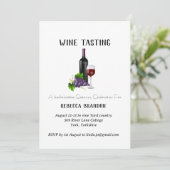 Elegante Personalisierte Wine Dining Einladung (Stehend Vorderseite)