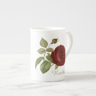 Elegante persönliche Rose Porzellantasse