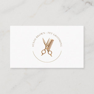 Elegante Pet-Pflege Visitenkarte