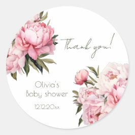 Elegante Pey-Babydusche mit minimalistischer Wasse Runder Aufkleber