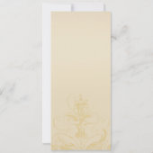 Elegante Pfau-Hochzeits Menü-Karten Einladung (Rückseite)