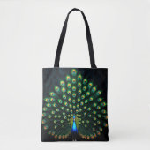 Elegante Pfau Tote Bag Tasche (Vorderseite)