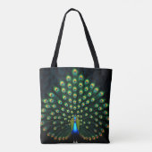 Elegante Pfau Tote Bag Tasche (Rückseite)