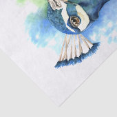 Elegante Pfau-Vogel-Aquarell-Malerei Seidenpapier (Ausschnitt)