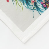 Elegante Pfauen-Blumen-Decke Fleecedecke (Ecke)