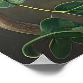 Elegante Pfauen Botanische Wand an Wand Poster (Ecke)